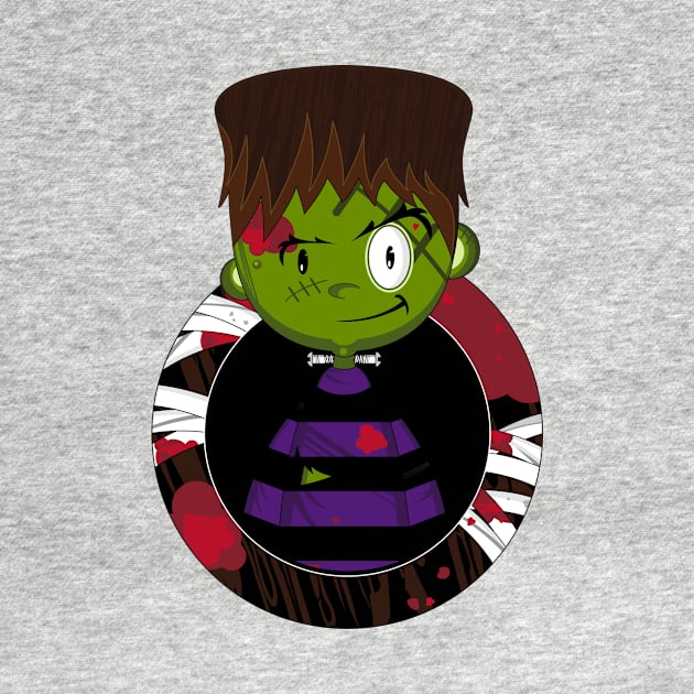 Cartoon Cute Mini Frankensteins Monster by markmurphycreative